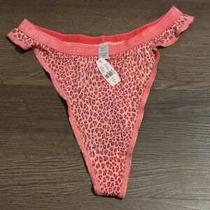 Vintage High Waisted Leopard Print Thong RARE